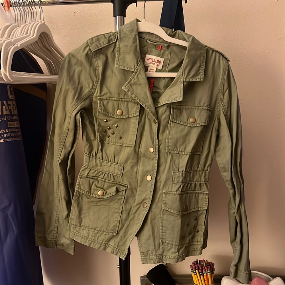 Mossimo Supply Co Olive Green Military Utility Jacket Size M